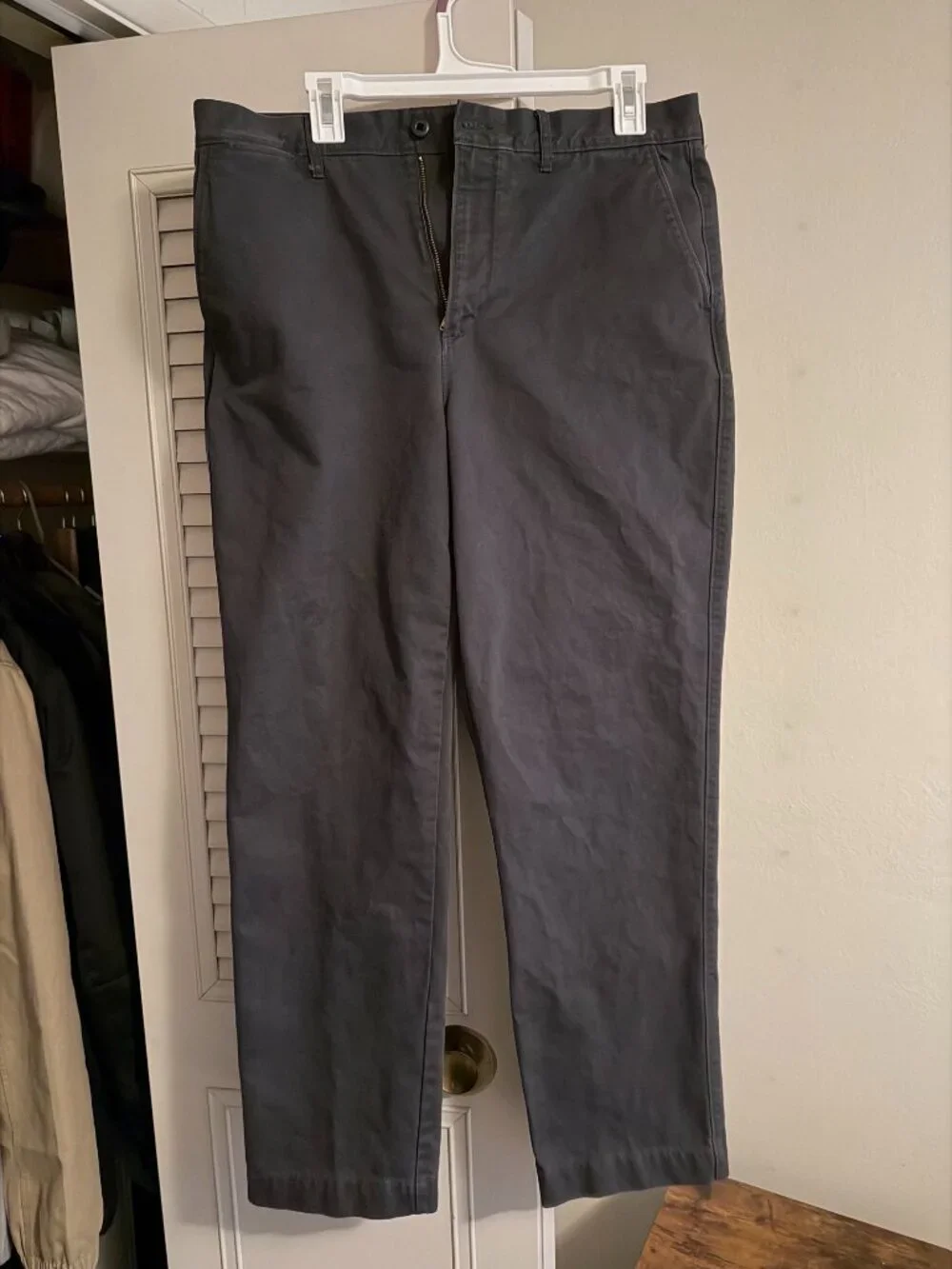 Broken-In Straight Chino Pants Gray Men’s 33x32